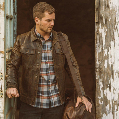 Elegante Driggs Lederjacke in stilvollem Braun