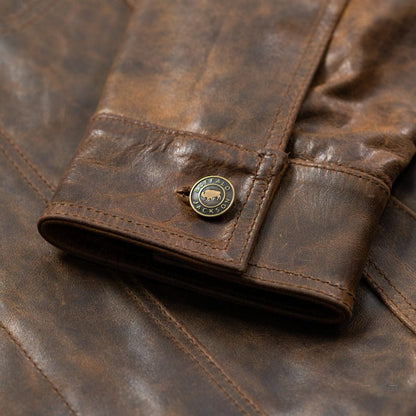 Elegante Driggs Lederjacke in stilvollem Braun