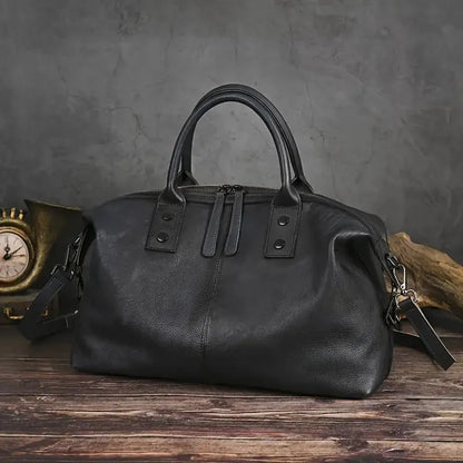 Vintage Marke: Damen Lederhandtasche in Braun