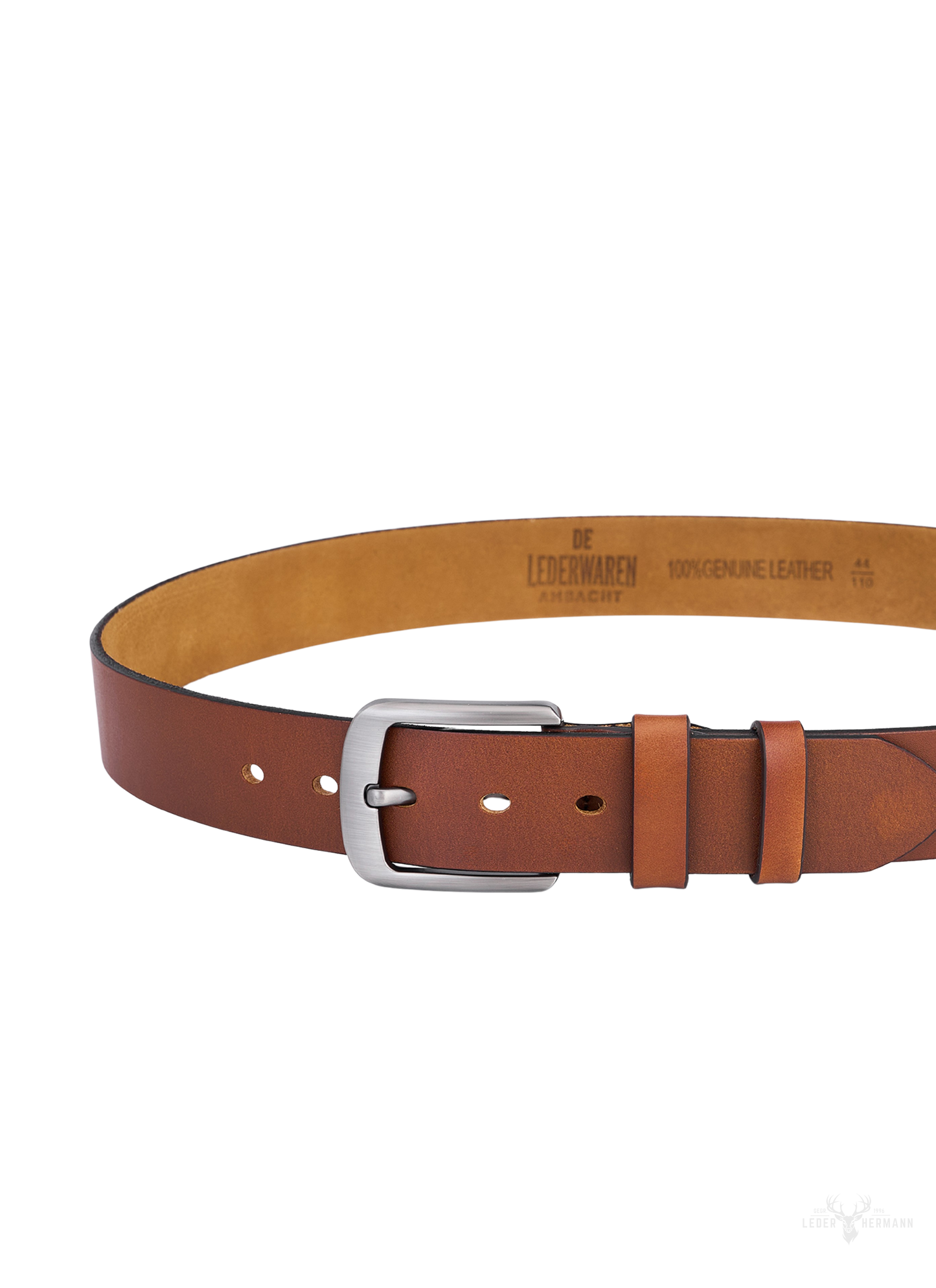 Elegante braune Rundleder-Riemen – vollständig aus Leder & langlebiges Herrenaccessoire