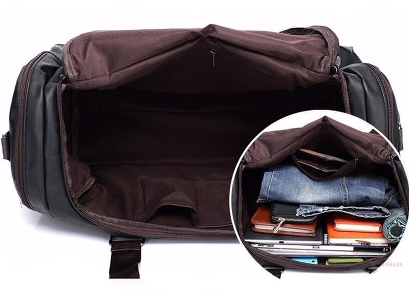 Reise-Lederrucksack – Hochwertige Ledermaterialien, bequem zum Mitnehmen