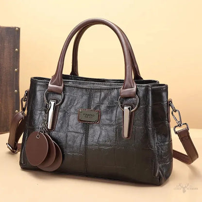 Elegante und Trendige Retro-Echtleder-Handtasche