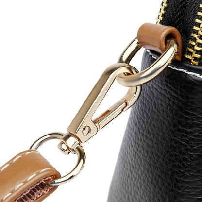 Elegante Mila Litchi Prägung Crossbody Tasche