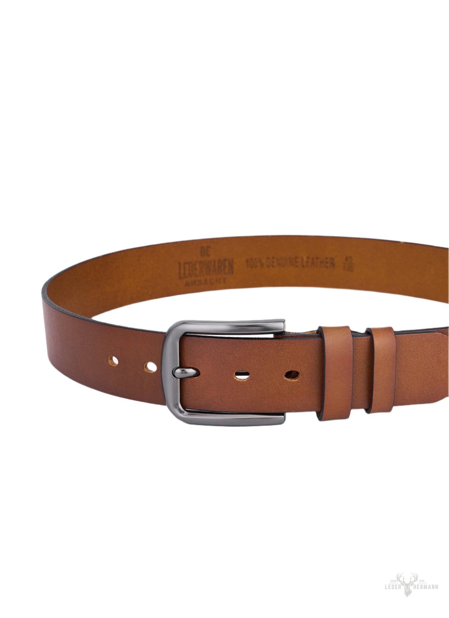 2 Stück Luxus-Rundlederriemen – Schwarz & Cognac – Vollleder & Nachhaltig – Premium Herren-Gürtel für jeden Stil