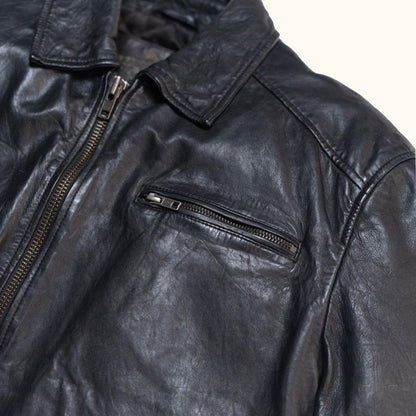 Glenwood Leder-Drivingjacke im Vintage-Schwarz – Stilvoll und Zeitlos