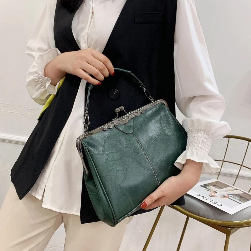 Elegante Vintage Kuss-Schloss Handtasche