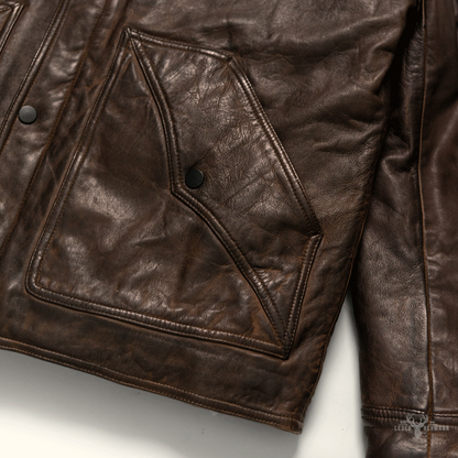 Jackson Leder Sherpa Jacke in braunem und dunkelbraunem Leder – Stil und Komfort in einem Schritt