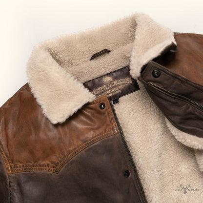 Jackson Leder Sherpa Weste für Herren – Komfort trifft Stil in Tan & Braun