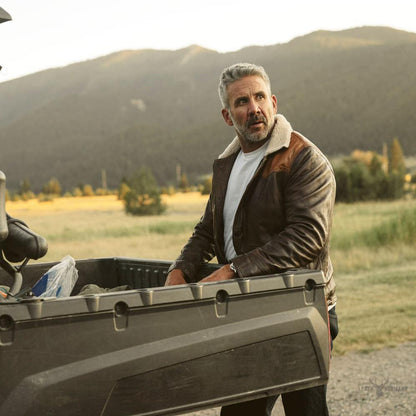 Jackson Leder Sherpa Jacke in braunem und dunkelbraunem Leder – Stil und Komfort in einem Schritt