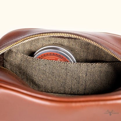 Jefferon Leder Dopp Kit – Eleganter und praktischer Kulturbeutel aus hochwertigem Leder von Elderwood