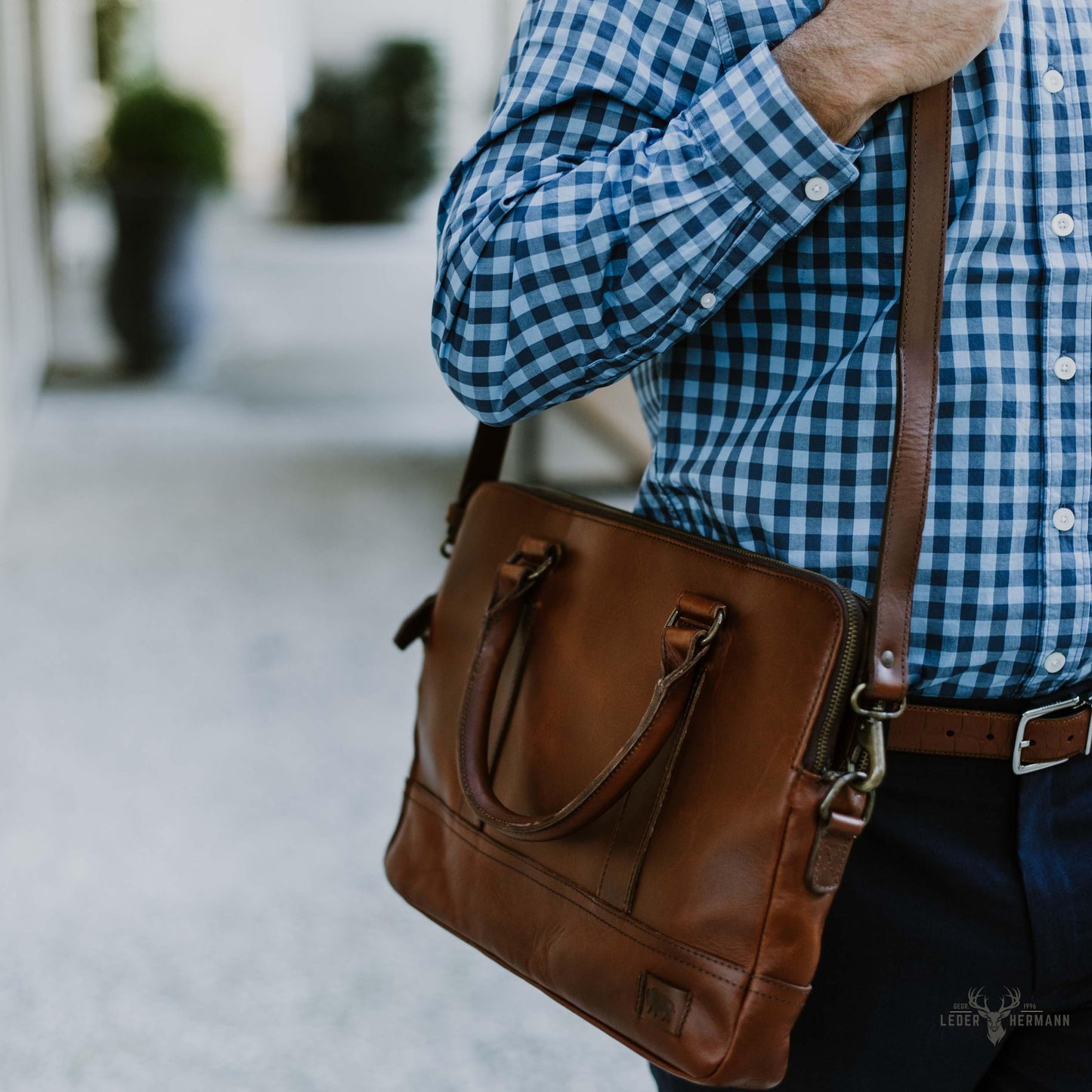 Holzleder Tasche Jefferson | Elderwood Eleganz und Raffinesse