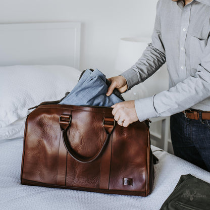Jefferson Leder-Duffle Bag | Elderwood Eleganz für unterwegs