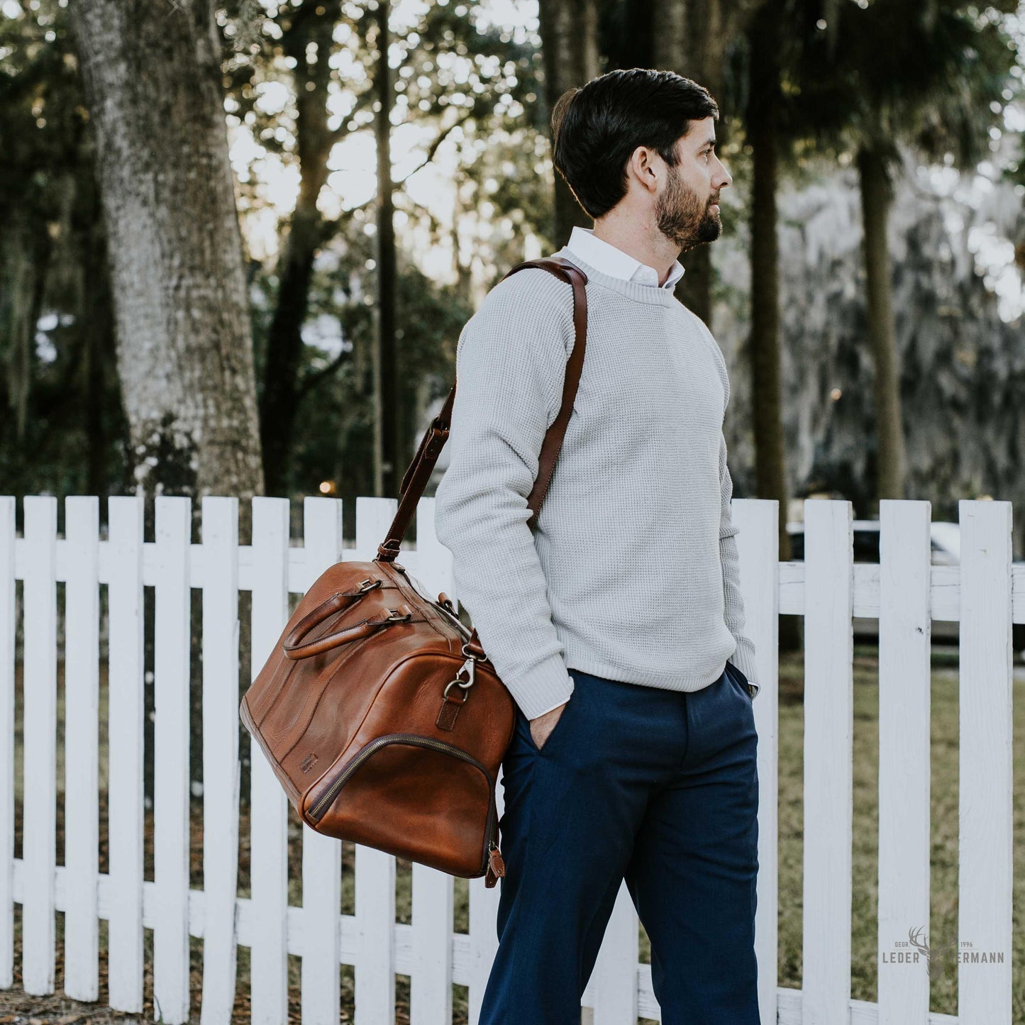Jefferson Leder-Duffle Bag | Elderwood Eleganz für unterwegs