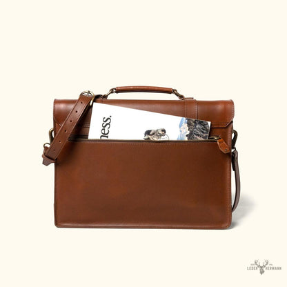 Elegant und langlebig Jefferson Messenger Bag aus Mahagoni