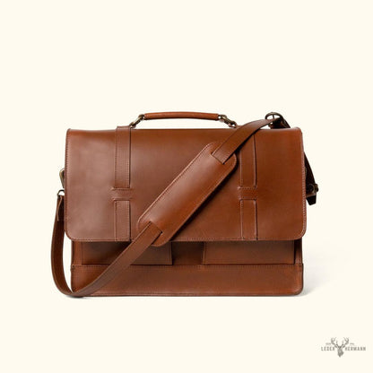 Elegant und langlebig Jefferson Messenger Bag aus Mahagoni