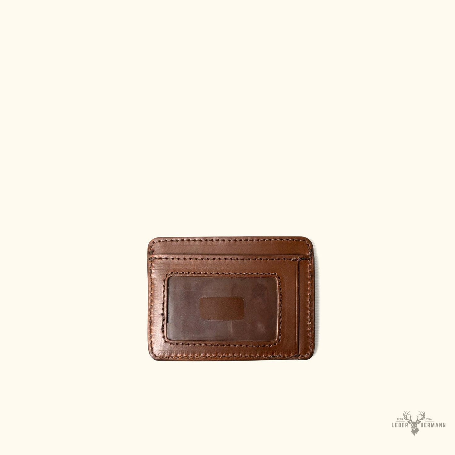 Jefferson Leder Schlanke Ausweisbörse im eleganten Elderwood-Design
