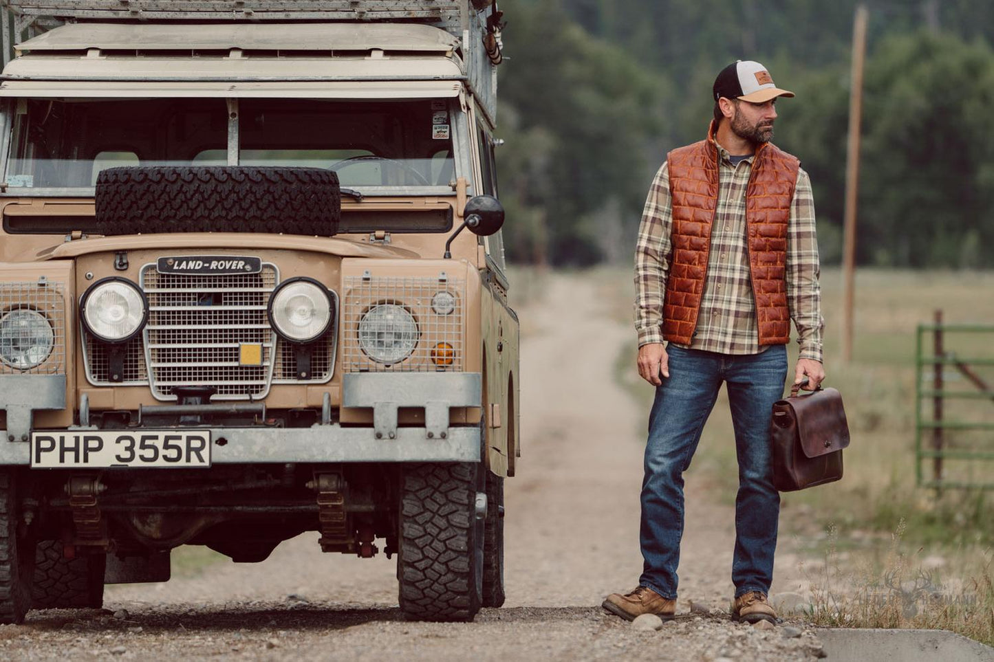 Teton Leder Leichte Daunenweste in Elegant Whiskey Brown