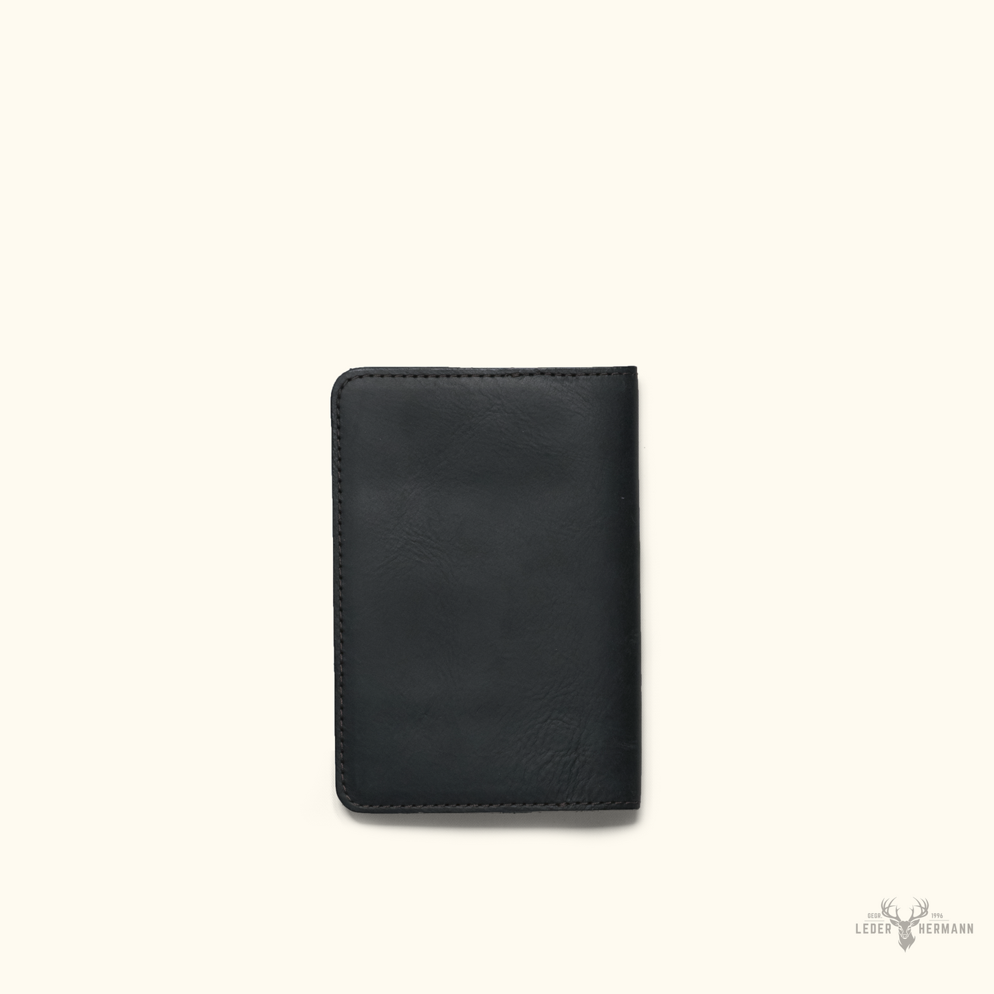 Jefferson Limitierte Edition Leder-Passportgeldbörse | Schwarz
