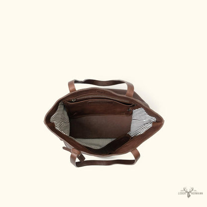 Madison Leder-Tasche im eleganten Dunkel-Hazelnut-Farbton