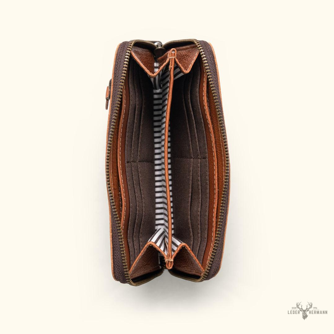 Madison Leder-Wristlet-Geldbörse | Satteltan