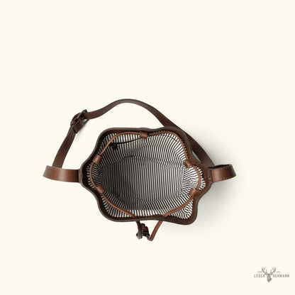 Madison Leder-Beuteltasche in Edlem Dunkelhaselnussbraun – Stilvolles und Elegantes Accessoire