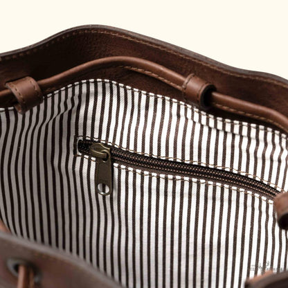 Madison Leder-Beuteltasche in Edlem Dunkelhaselnussbraun – Stilvolles und Elegantes Accessoire