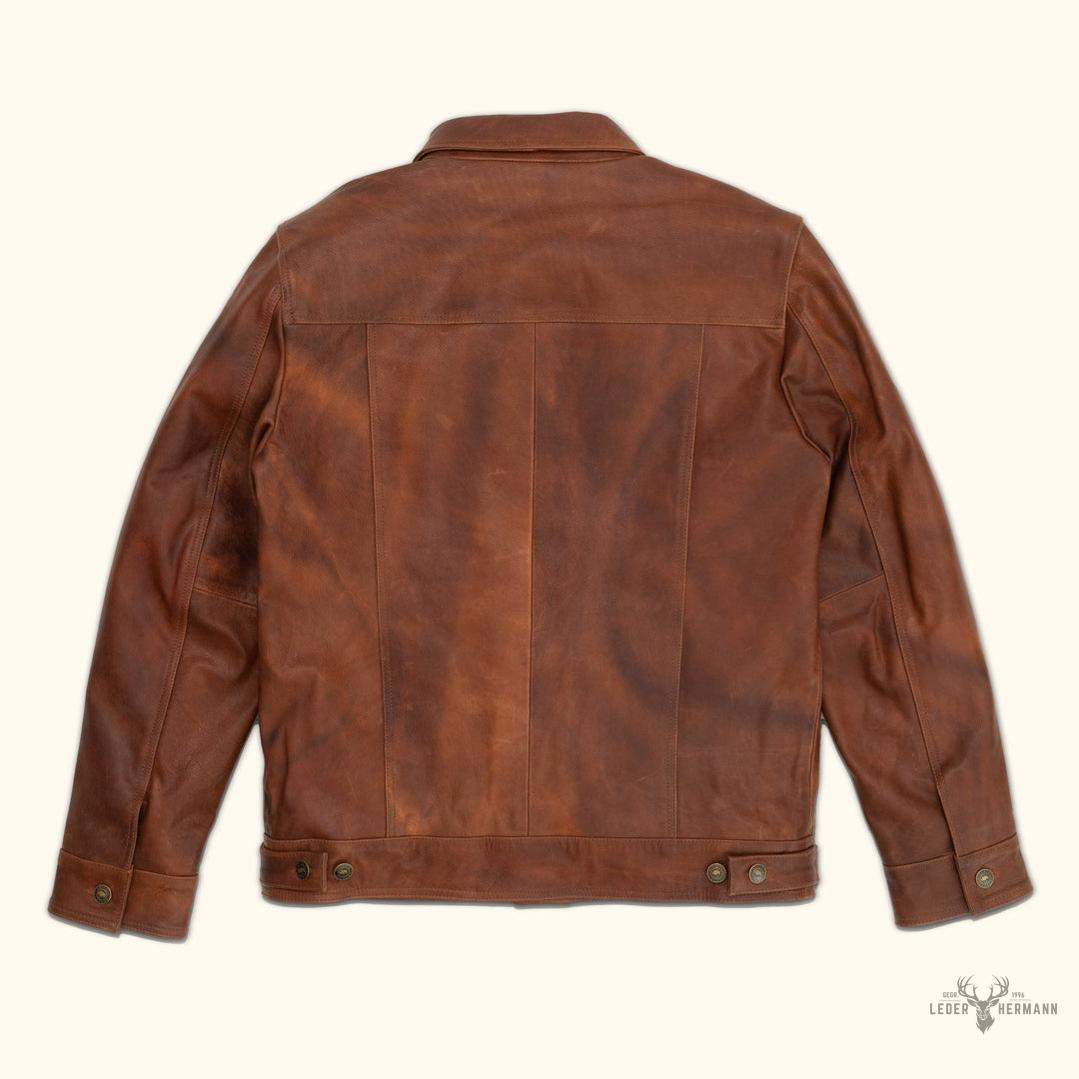 Lederjacke Driggs - Eleganz in Cognac Braun