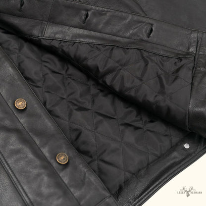 Driggs Lederjacke in Schwarz – Stilvoller und moderner Lederblazer für jeden Anlass
