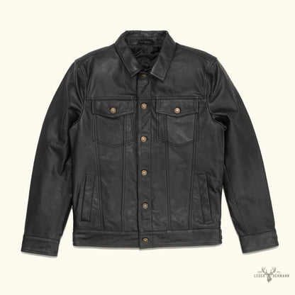 Driggs Lederjacke in Schwarz – Stilvoller und moderner Lederblazer für jeden Anlass