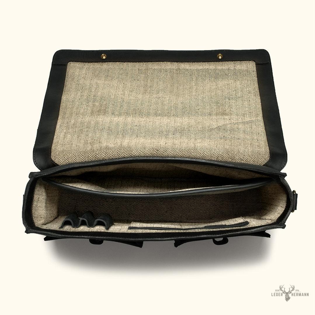 Exklusive Jefferson Leder-Umhängetasche – Elegante schwarze Edition