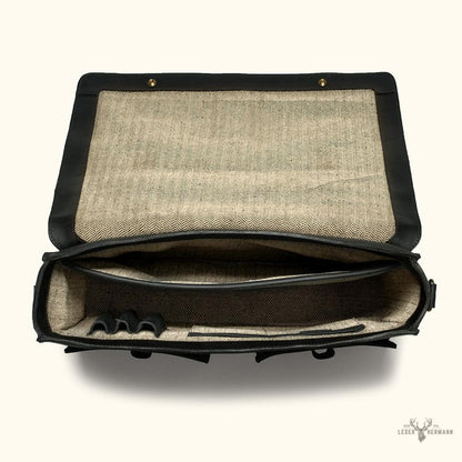 Exklusive Jefferson Leder-Umhängetasche – Elegante schwarze Edition