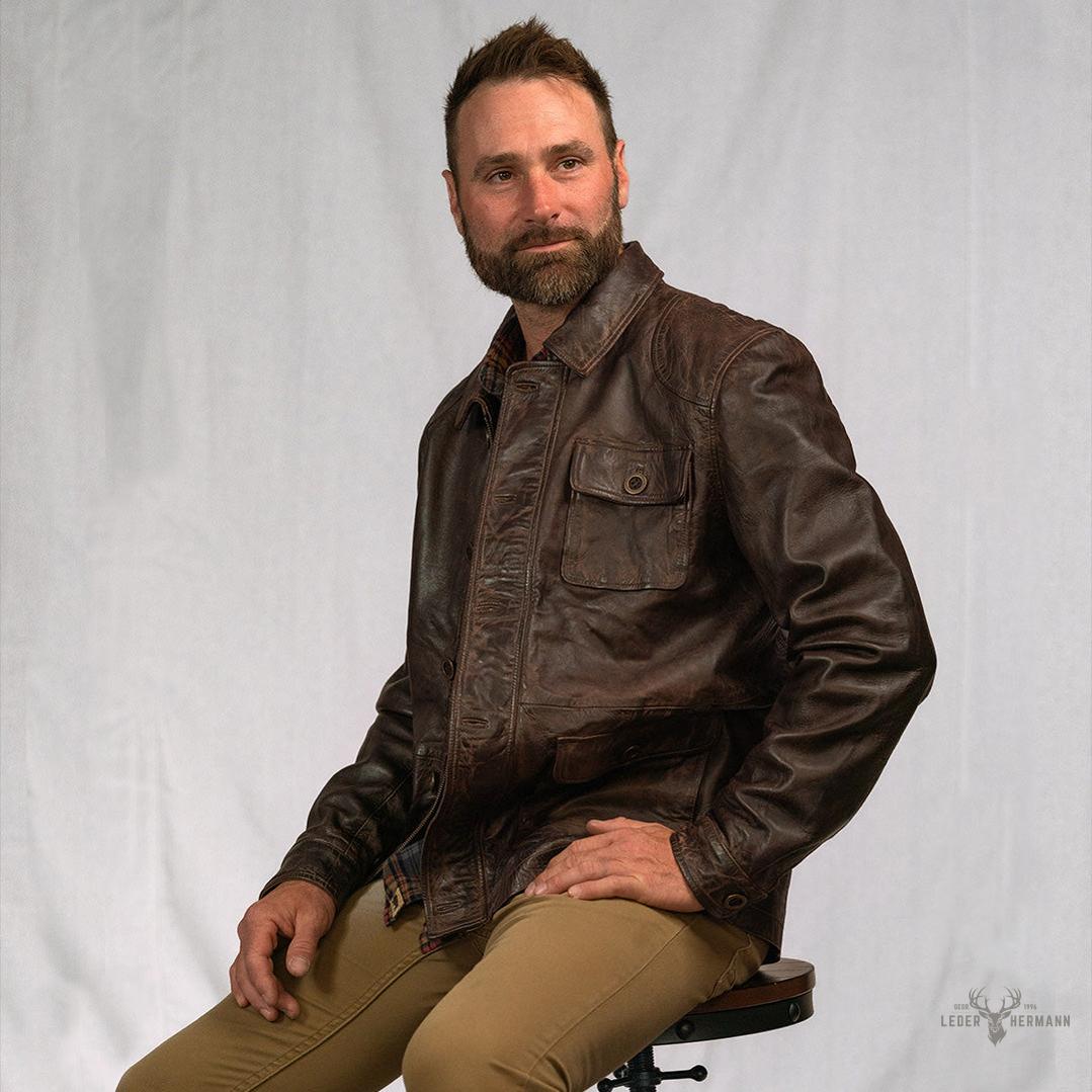 Sheridan Leder-Galabauernjacke | Vintage Braun