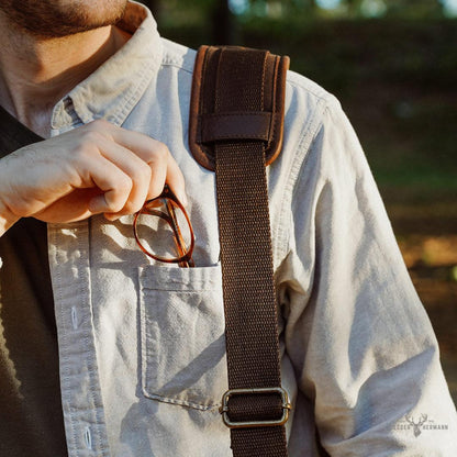 Messenger-Tasche aus Leder Walker | Vintage-Stil Eiche