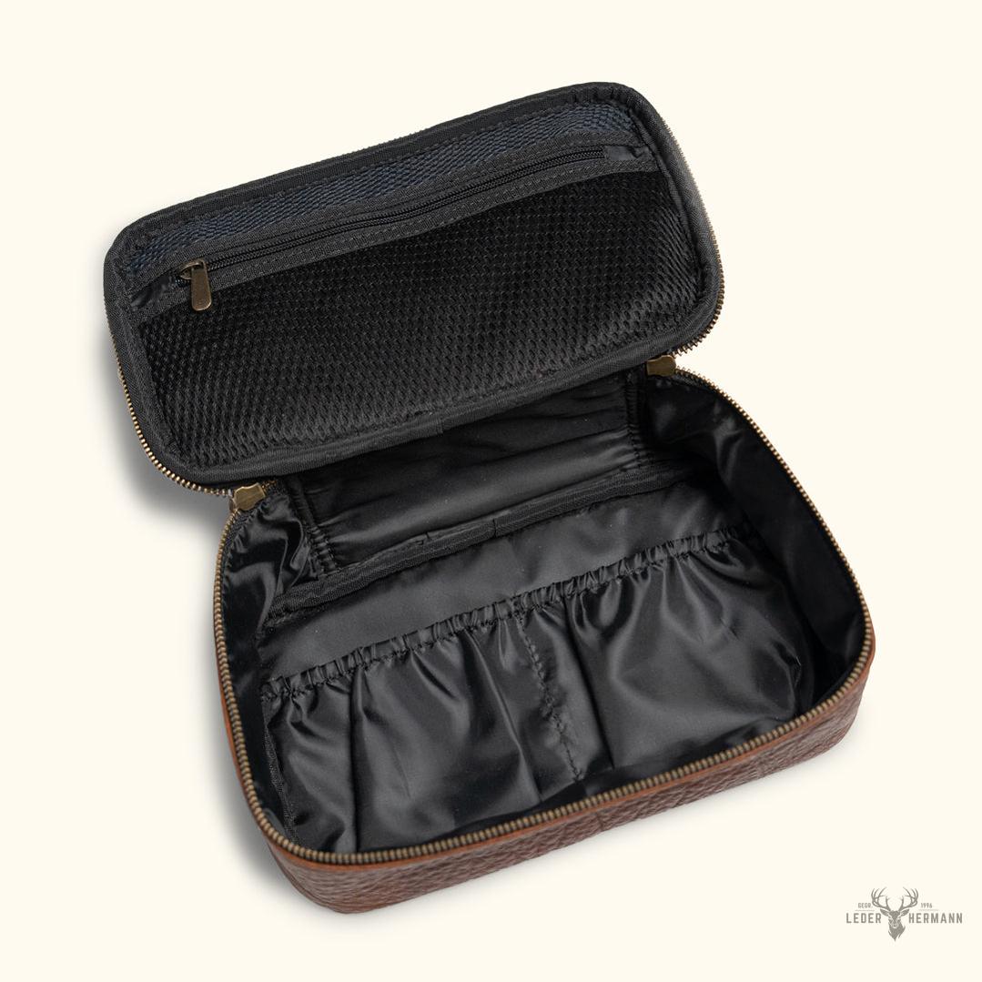 Limitierte Buffalo-Roosevelt Kulturtasche aus Büffelleder