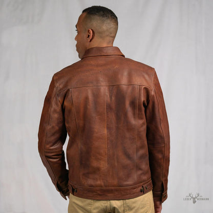 Lederjacke Driggs - Eleganz in Cognac Braun