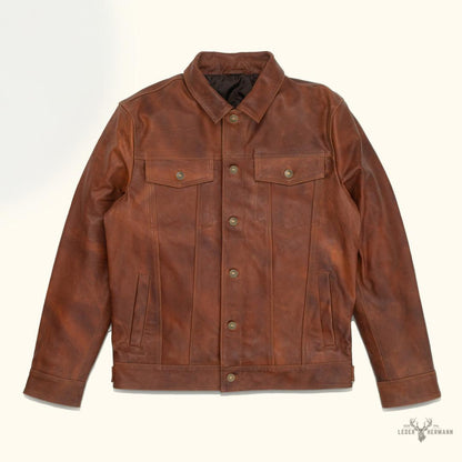 Lederjacke Driggs - Eleganz in Cognac Braun