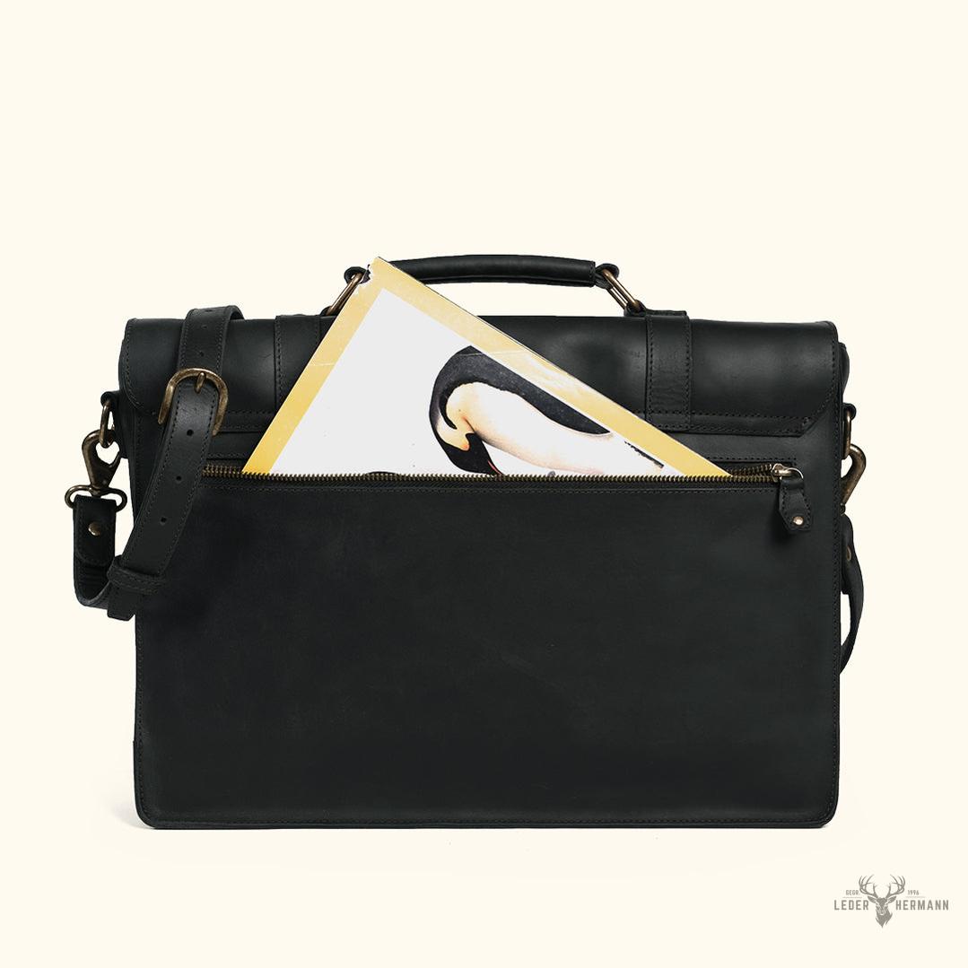 Exklusive Jefferson Leder-Umhängetasche – Elegante schwarze Edition