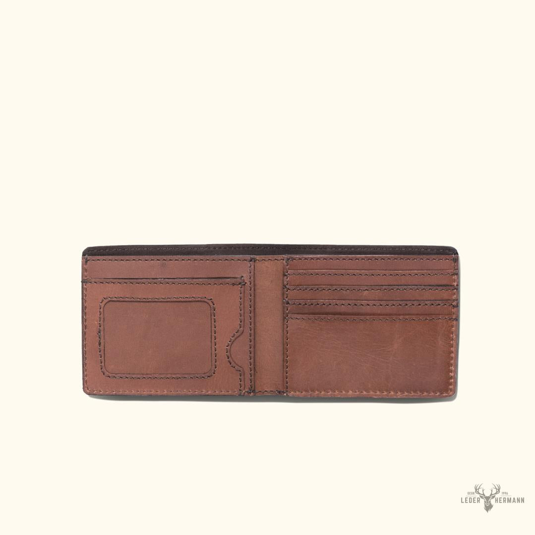 Roosevelt Billfold Ledergeldbörse - Elegantes Bernstein Braun