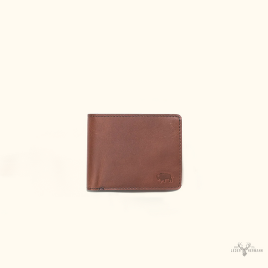 Roosevelt Billfold Ledergeldbörse - Elegantes Bernstein Braun