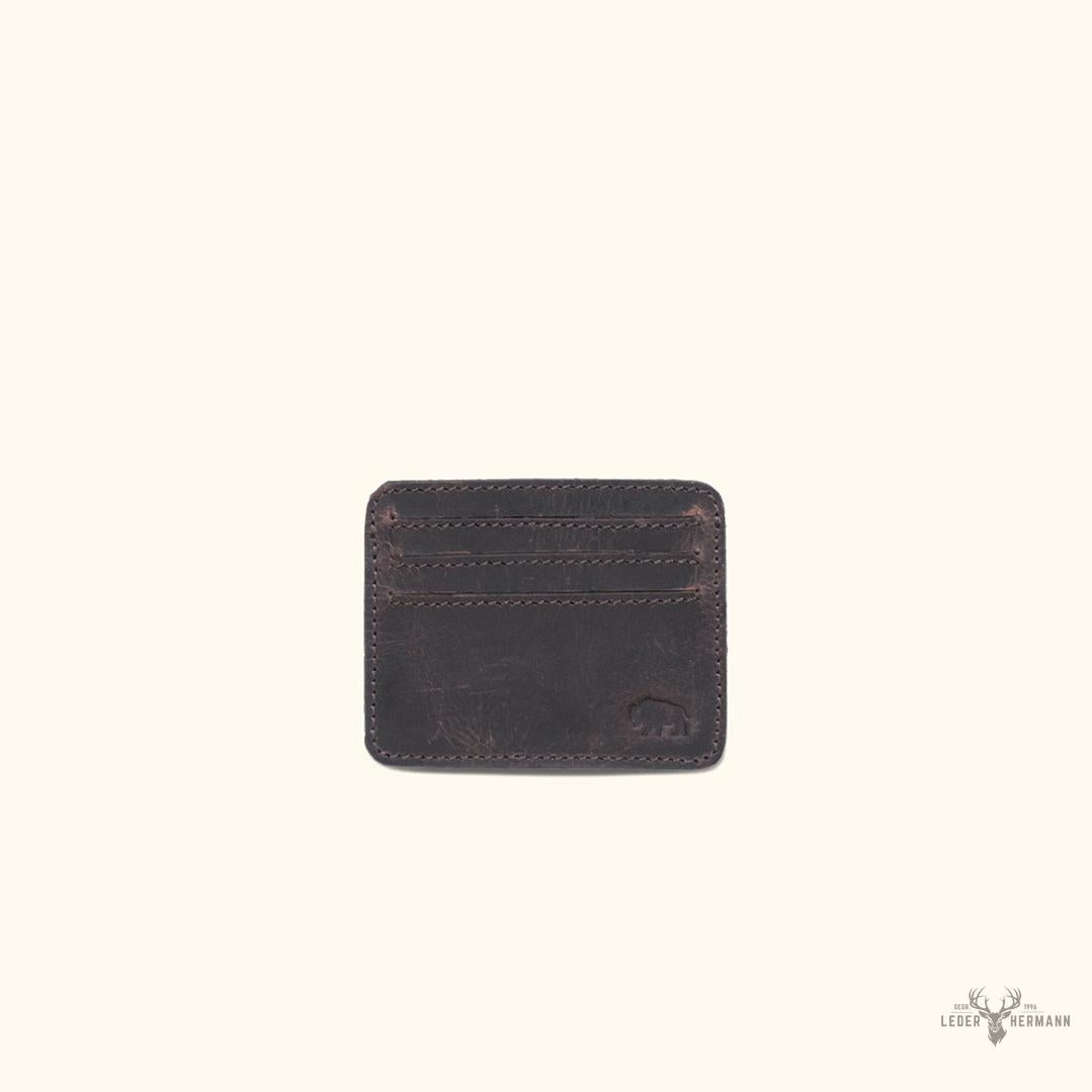 Roosevelt Leder Slim-ID-Geldbörse in Elegant Dark Oak
