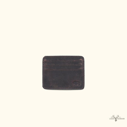 Roosevelt Leder Slim-ID-Geldbörse in Elegant Dark Oak