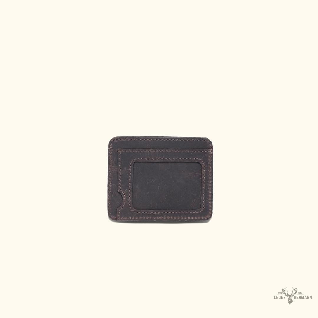 Roosevelt Leder Slim-ID-Geldbörse in Elegant Dark Oak