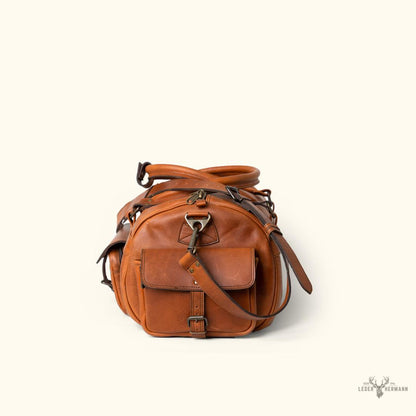 Roosevelt- Leder Duffle Bag aus Büffel-Leder - Elegant in Amber Braun