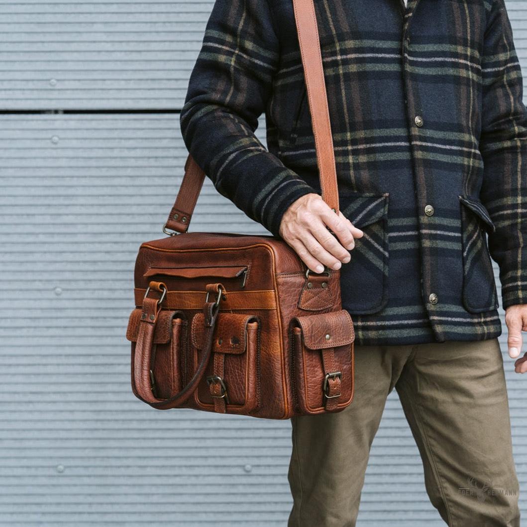 Limitierte Auflage Buffalo-Rindleder Piloten-Tasche