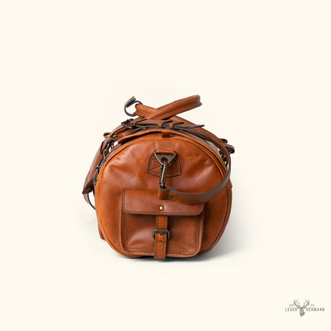 Schokoladenbraune Roosevelt Rindleder Reisetasche – Moderner und praktischer Begleiter für unterwegs