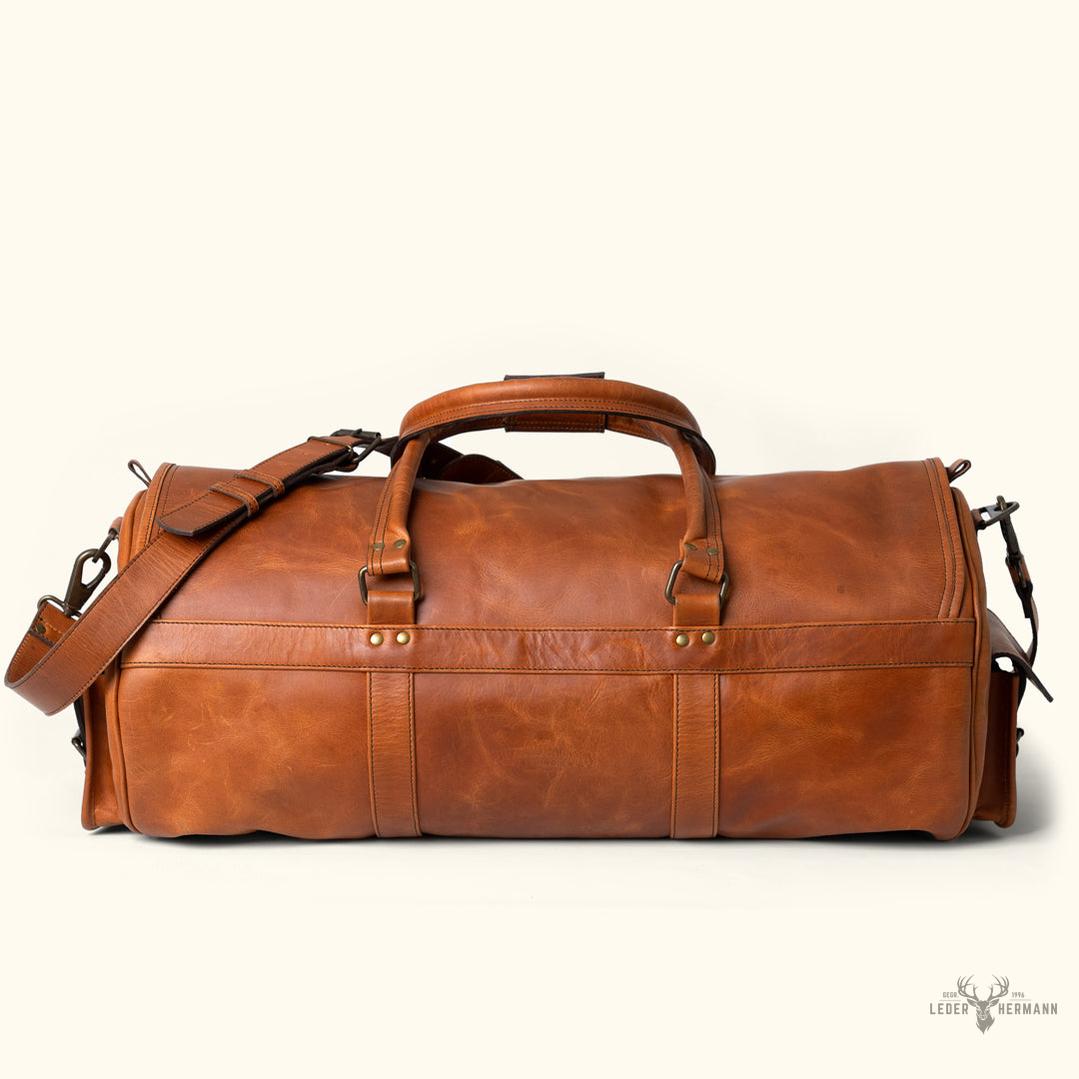 Schokoladenbraune Roosevelt Rindleder Reisetasche – Moderner und praktischer Begleiter für unterwegs
