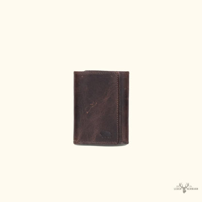 Trifold Lederbörse Roosevelt in Dark Briar – Ultimative Eleganz und Funktionalität