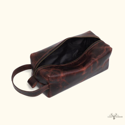 Roosevelt Leder-Autore-Set aus Büffelleder mit Dunkelarmband-XXL-Kurzausführung