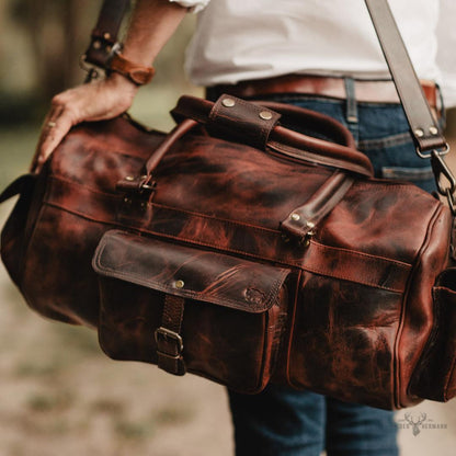 Reisegepäck aus Büffelleder Roosevelt Dunkel Eiche – Eleganz und Langlebigkeit für Ihre Reisen