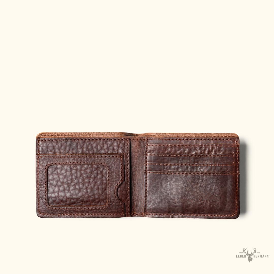 Ryder Reserve Bisonleder Brieftasche | Edles Braun